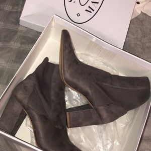 Grey Suede Steve Madden Booties size 8